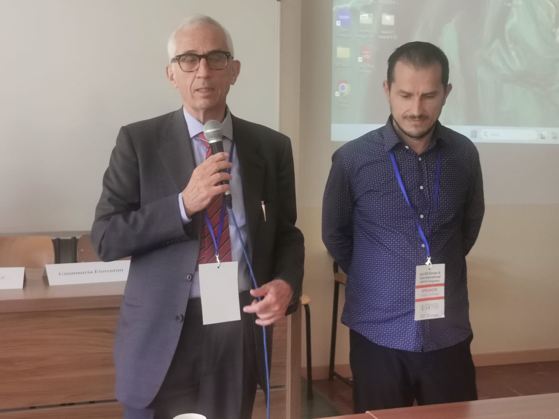 prof dr Giammaria Fiorentini - presedintele Societatii Italiene Hipertermie Oncologica & M.Sc. Gologan Cristian -fondator Societatea Romana Hipertermie Oncologica